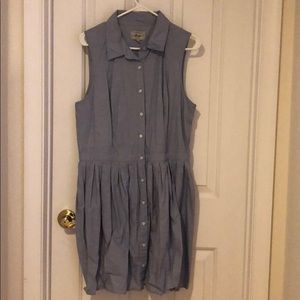 GH BASS light blue button down dress XL